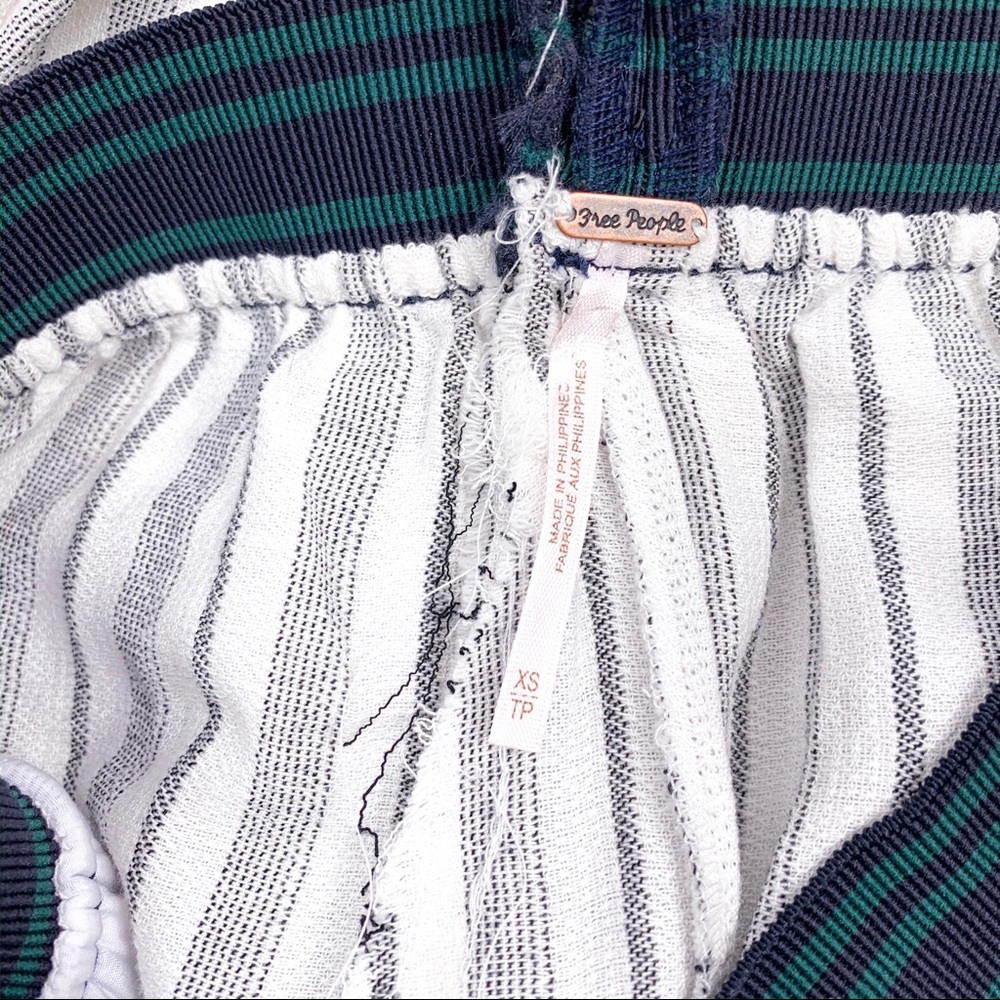Free People Wide Leg Pull On Pant in Black & White - Picture 3 of 7